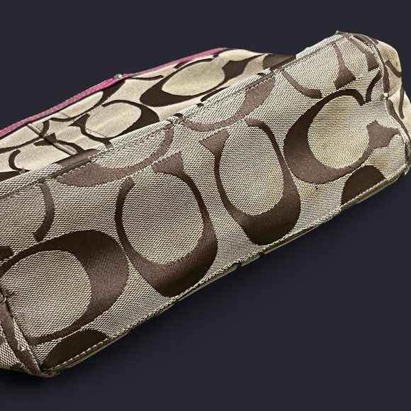 Coach Pink and Tan Signature Tote - Picture 5 of 10